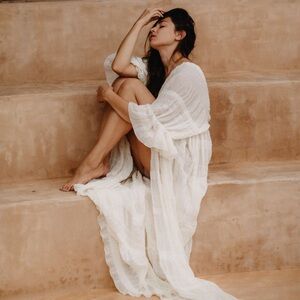 Women's Boho Dress - Lace Vintage Maternity Photoshoot Dress